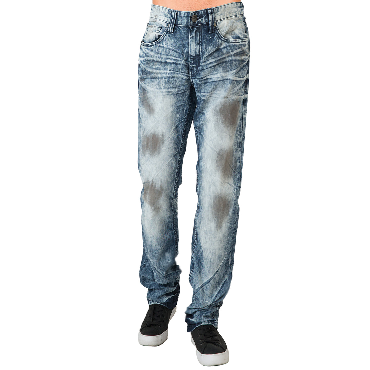 Light blue acid fashion wash jeans