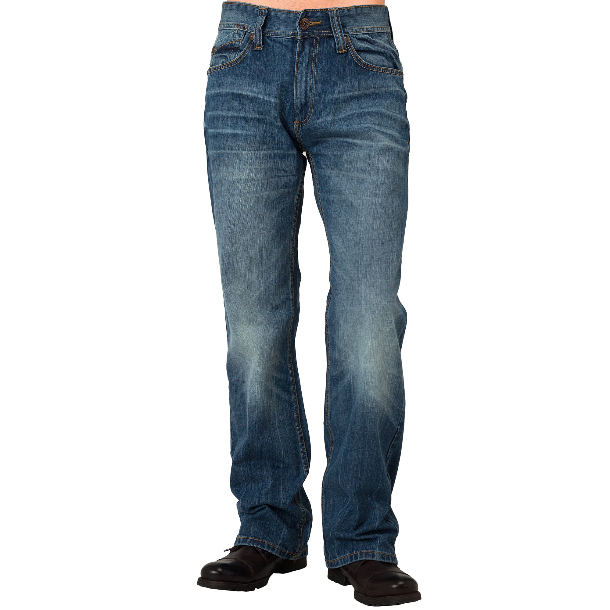Relaxed 5 7 Level 7 Level Bootcut Distressed Vintage Jeans – Men\'s Premium Pocket Jeans Midrise