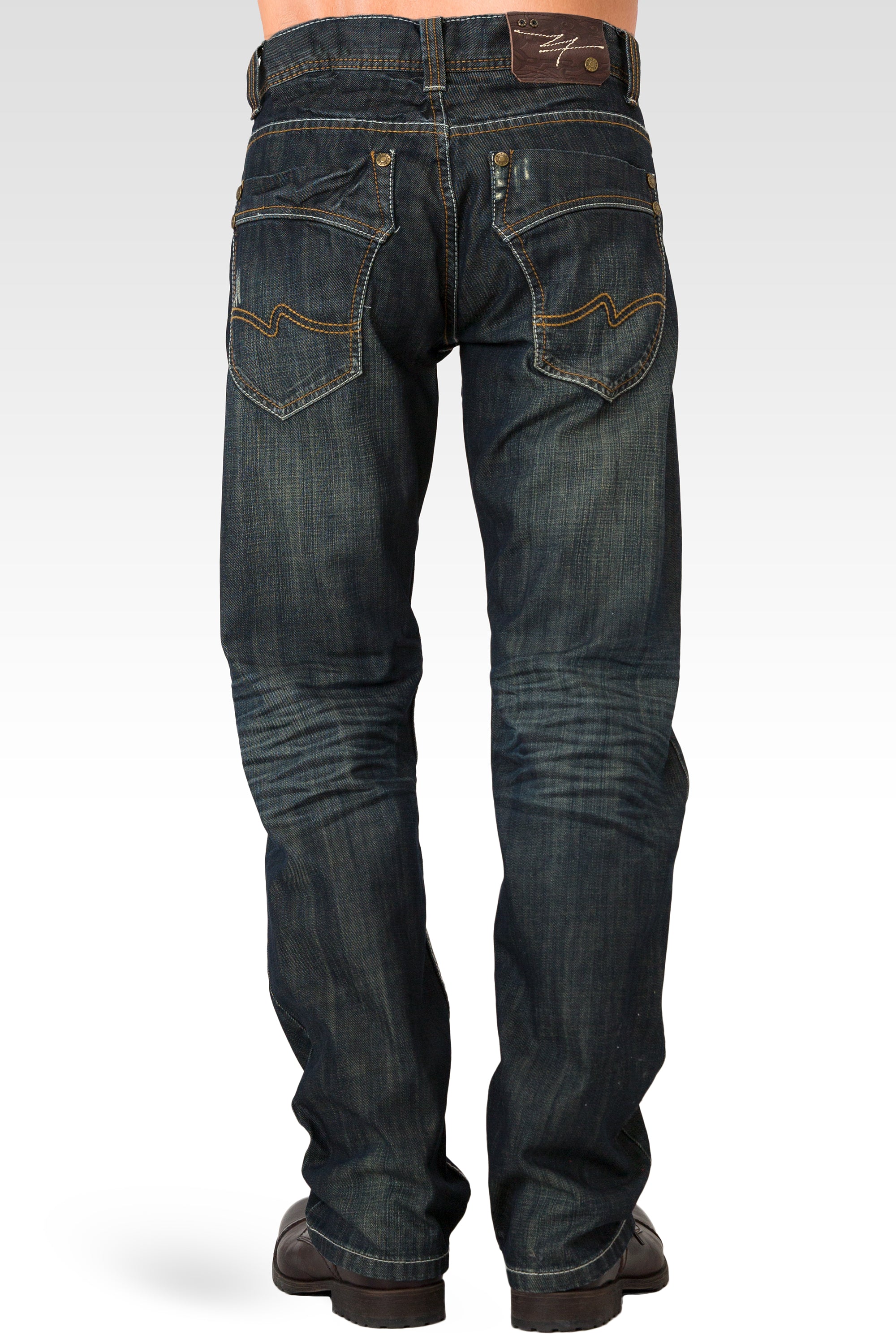 Level 7 Mens Acid Washed Light Blue Oil Stain Premium Denim Jeans – Level 7  Jeans