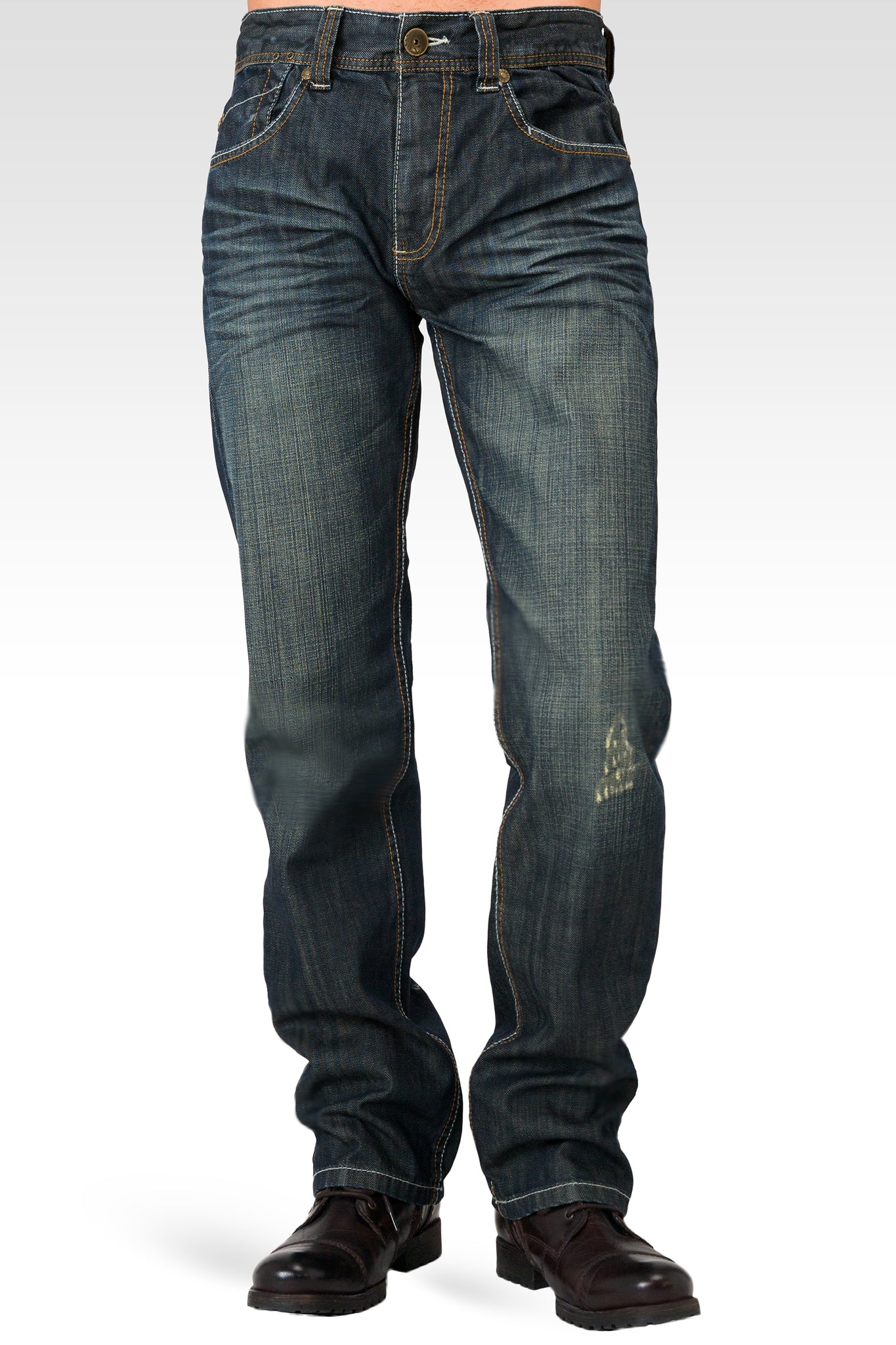 Buy Globus Dark Blue Tapered Fit Lightly Washed Jeans for Men's Online @  Tata CLiQ