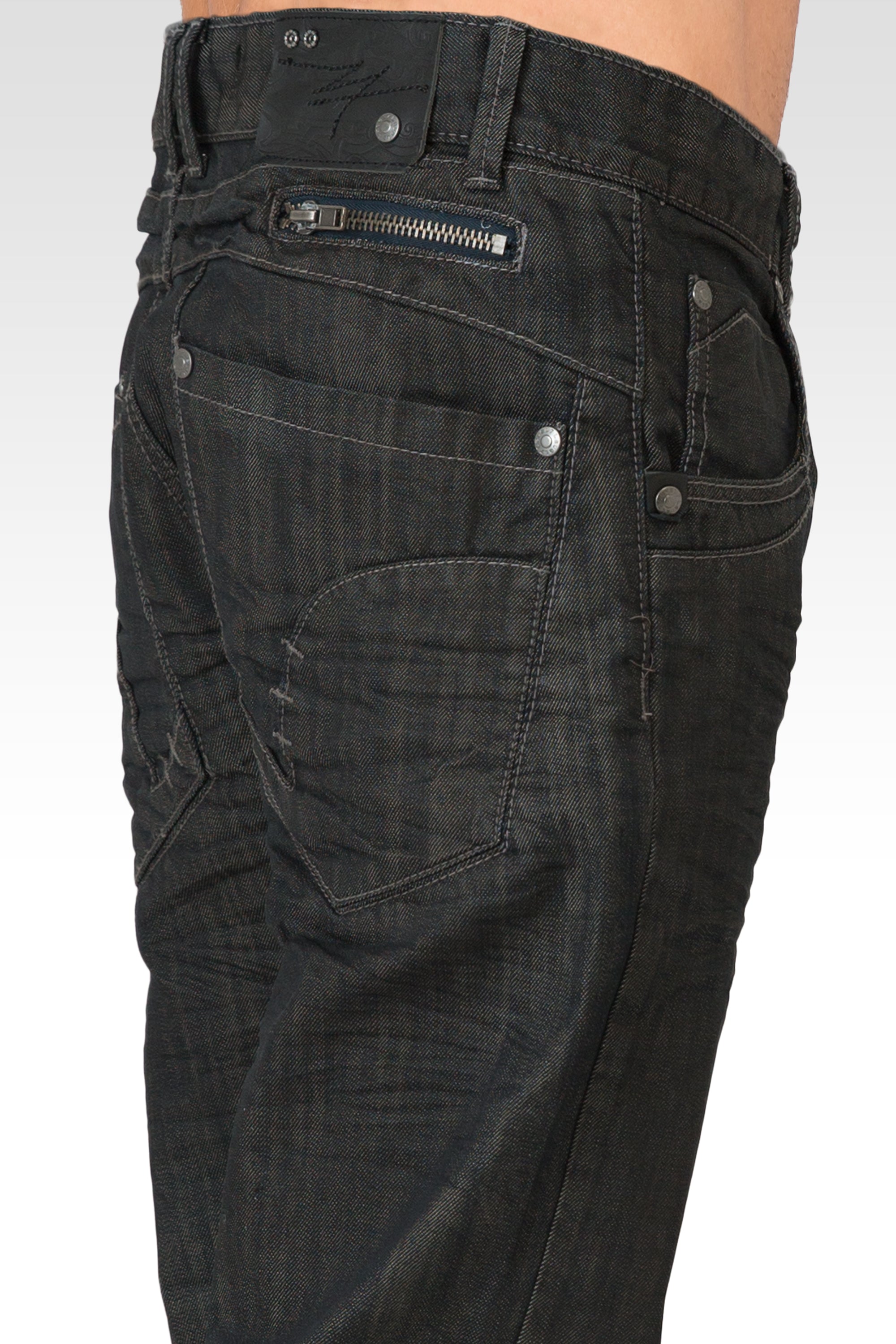 Allthemen Men's Zipper Straight Fit Casual Jeans
