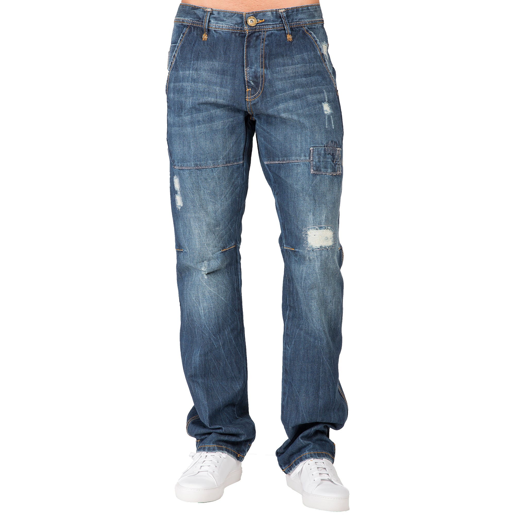 Level 7 Men's Slim Straight Rip & Repair Vintage Hand Sanding Jeans Premium  Denim – Level 7 Jeans