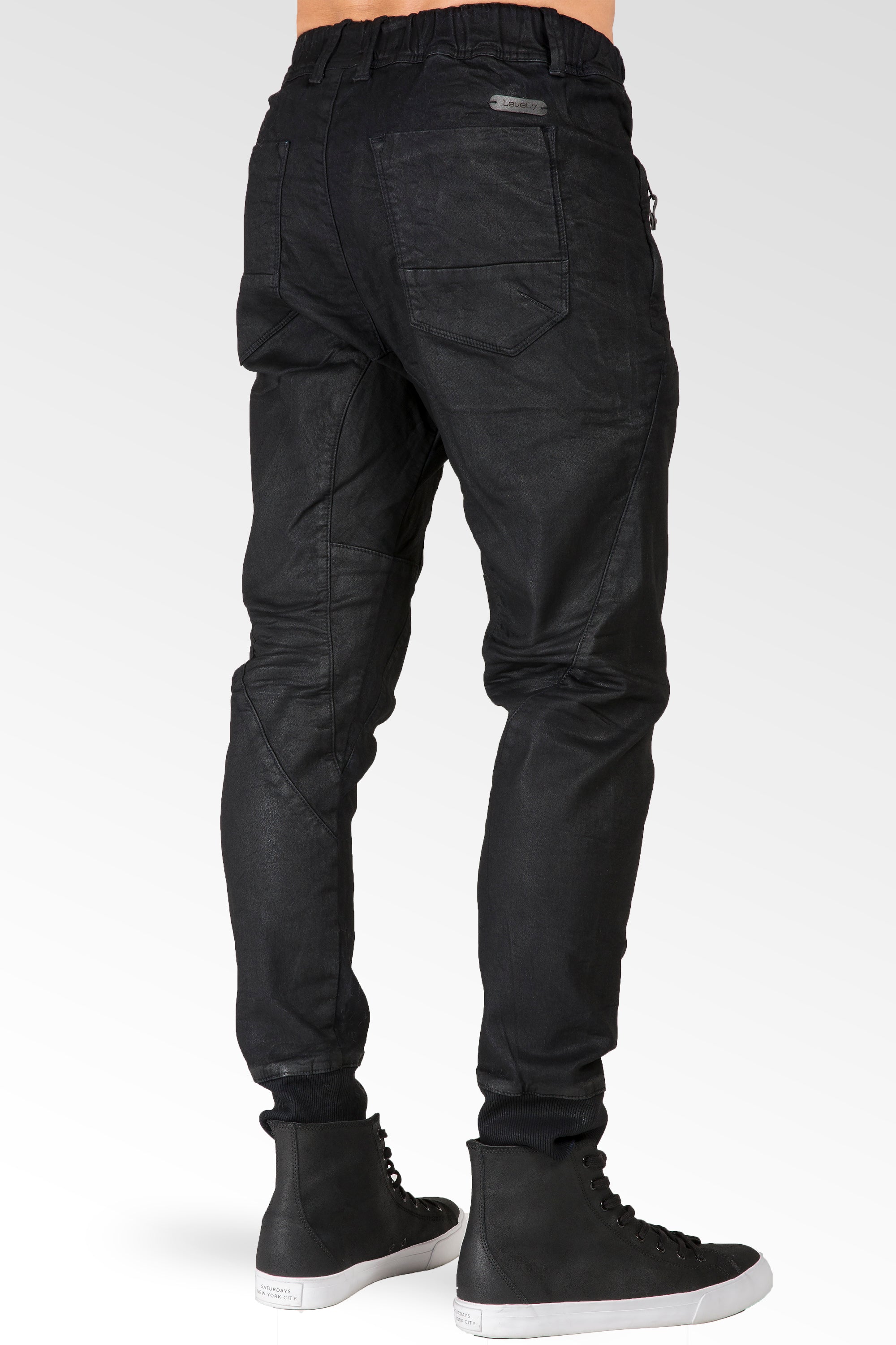 Level 7 Men's Cargo Pocket Tinted Wash Indigo Knit Jogger pants Premium  Denim – Level 7 Jeans