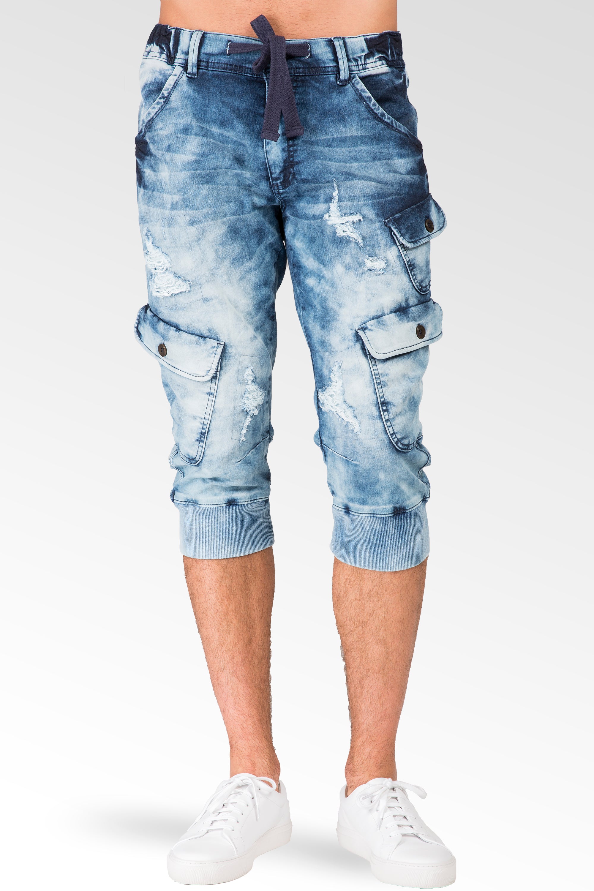 Men's Jeans Hip-hop Ripped Motorcycle Denim Pant Slim Stretch Plus Size  Cargo Pants Pencil Pants Capri Trouser - Walmart.com